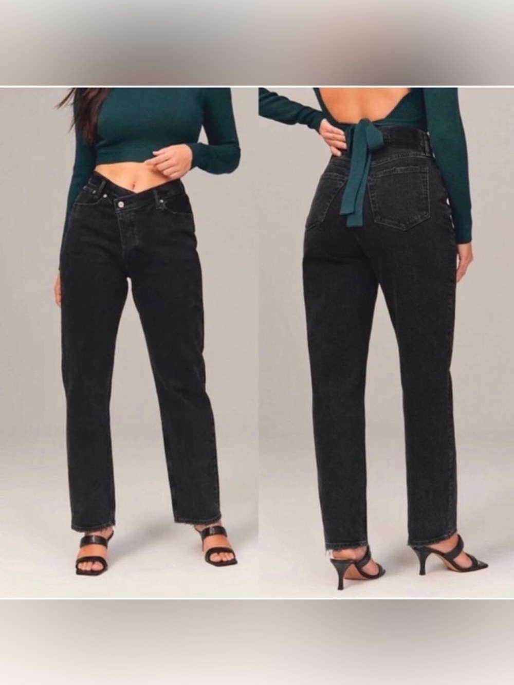 Abercrombie & Fitch The Dad High Rise Jeans Button Fly Curve Love Straight